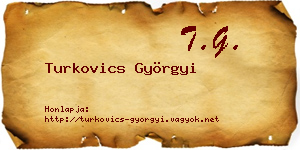 Turkovics Györgyi névjegykártya